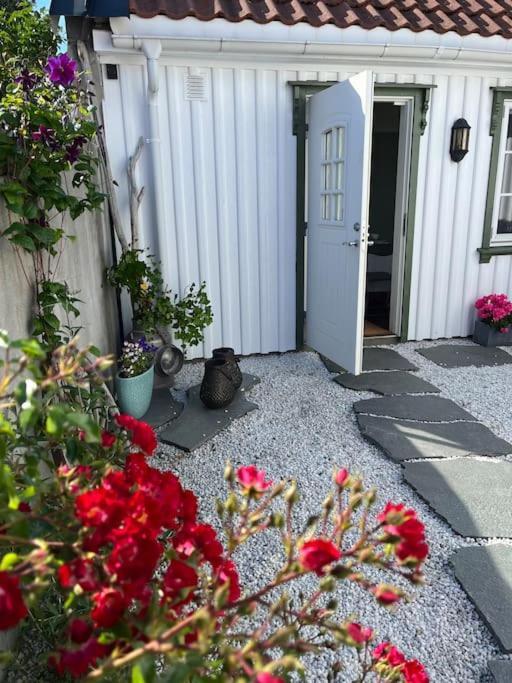Idyllisk Lite Anneks Med Enestaende Uteplass Larvik Bagian luar foto