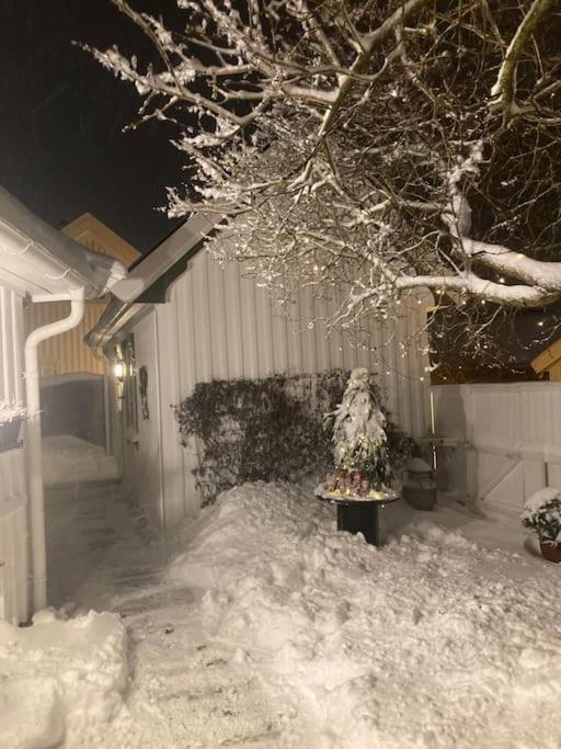 Idyllisk Lite Anneks Med Enestaende Uteplass Larvik Bagian luar foto